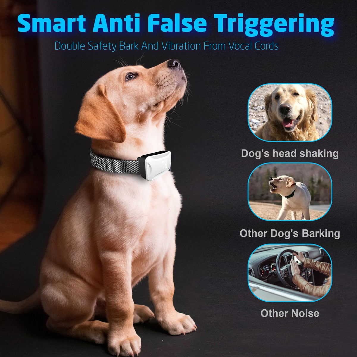 3S Vibration Bark Collar with Digital Display