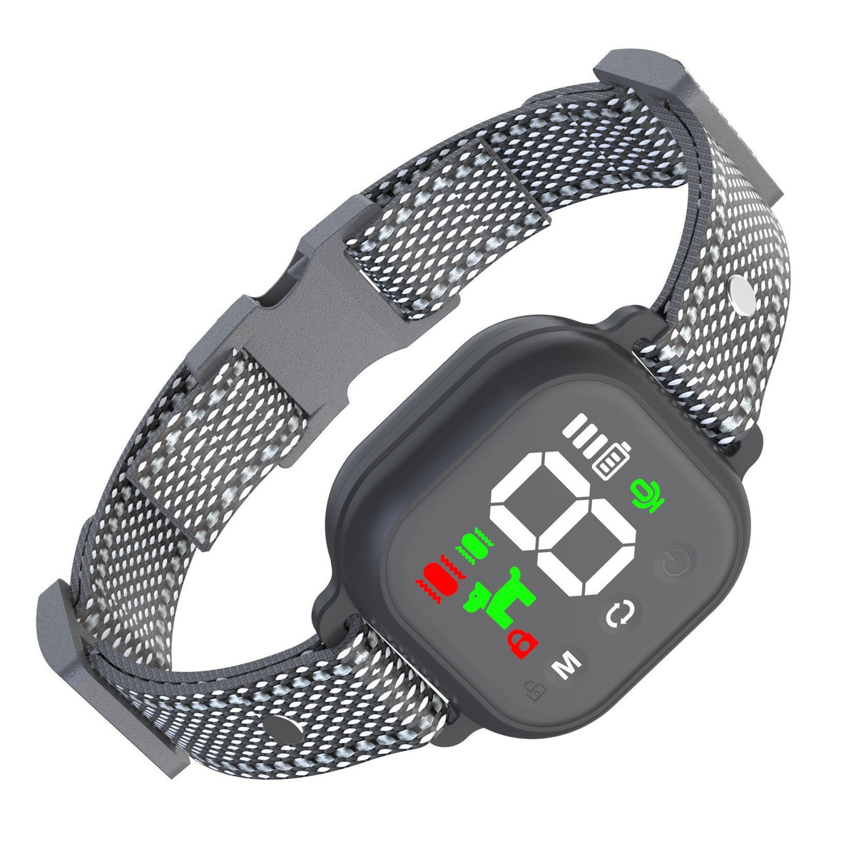 Color-Screen No-Shock Bark Collar (Beep + Vibration)
